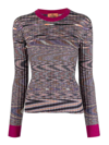 Missoni Abstract-pattern Cashmere-blend Jumper In Naranja