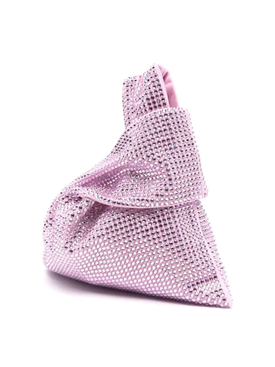 Giuseppe Di Morabito Crystal-embellished Asymmetric Mini Bag In Nude & Neutrals