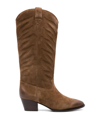 Ash Heaven Texan Boots In Brown Suede In Marrón