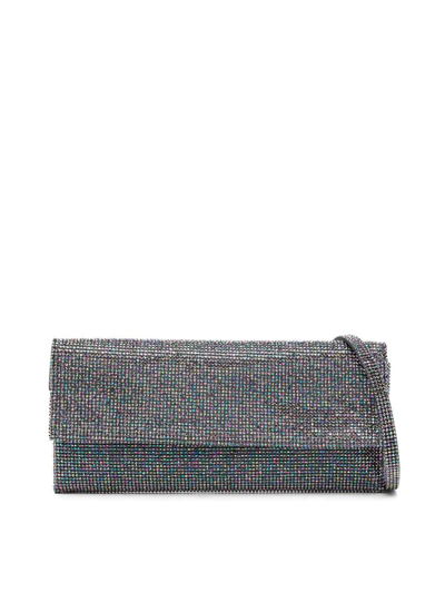 Benedetta Bruzziches Vittissima La Grande Crystal-embellished Clutch Bag In Grey