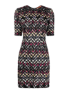 Missoni Zigzag-embroidered Wool-blend Dress In Multicolor