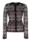 Missoni Zigzag-embroidered Wool-blend Cardigan In Multicolour