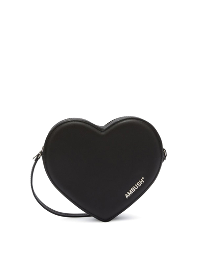 Ambush Heart Shaped Crossbody Bag In Black