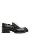 Lanvin Black Leather Medley Loafers In Negro