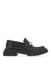 Ferragamo Carrion Sole Ingrid Leather Loafers In Negro