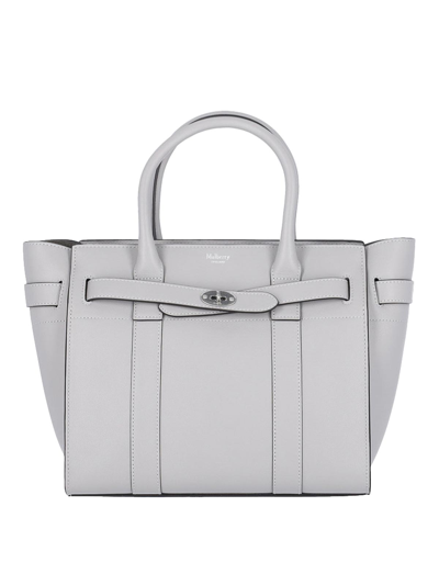 Mulberry Small Bayswater Top Handle Bag In Grey