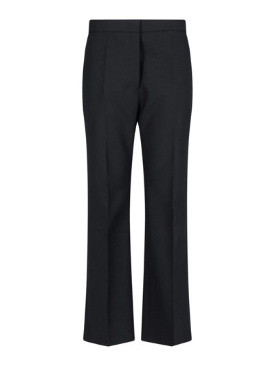 Jil Sander Cropped Tailored Trousers In Negro