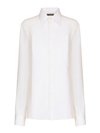 Dolce & Gabbana Silk Crepe De Chine Shirt In White