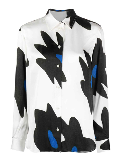 Paul Smith Long-sleeve Abstract-print Shirt In White