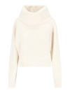 Sa Su Phi High-neck Ribbed Knit Sweater In White