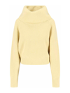 Sa Su Phi Cashmere Blend High-collar Knit Sweater In Yellow