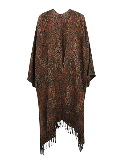 Obidi Wool Kimono In Brown