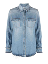 Chloé Buttoned Denim Shirt In Blue