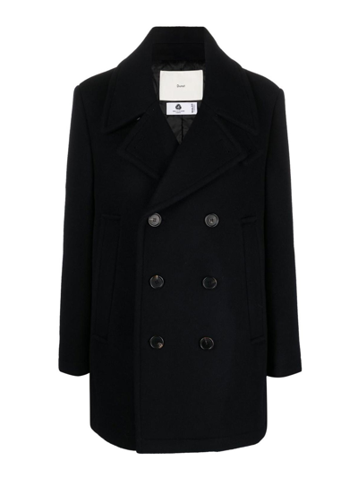 Dunst Notched-collar Double-breasted Coat In Blue