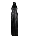 Ludovic De Saint Sernin Halterneck Faux-leather Dress In Negro