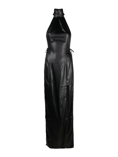 LUDOVIC DE SAINT SERNIN HALTER NECK LONG DRESS