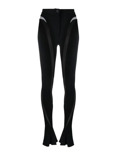 MUGLER SHEER PANELS LEGGINGS