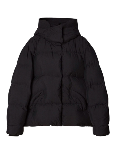 Off-white Hooded Puffer Jacket In Black