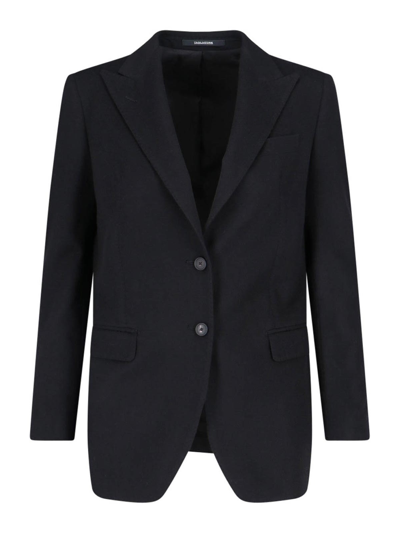 Tagliatore Single-breasted Clipper Blazer In Black