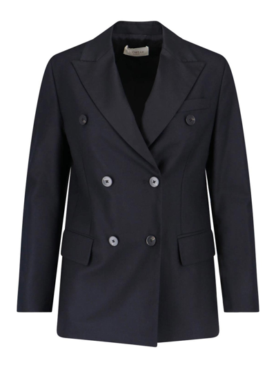 Montedoro Double-breasted Blazer In Black