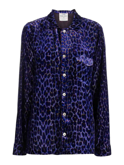 Forte Forte Graphic-print Long-sleeve Shirt In Blue