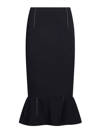 Marni Flounce Hem Midi Skirt With High Waist In Black