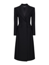 Dolce & Gabbana Dolce&gabbana Black Double Breasted Coat In Wool In Black