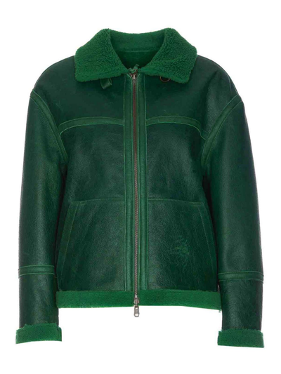 Salvatore Santoro Leather Jacket In Green