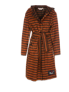 Marni Striped Hooded Coat In Black