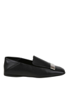 Sergio Rossi Sr1 Square-toe Collapsible-heel Loafers In Black