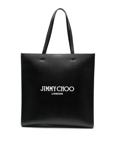Jimmy Choo N/s Logo-print Tote Bag In White