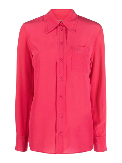 Lanvin Long Sleeve Regular Fit Shirt In Red