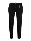 Dsquared2 Logo-plaque Tapered Jeans In Negro