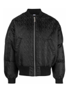 Gcds Padded Nylon Bomber Jacket In Negro