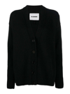 Jil Sander V-neck Button-fastening Cardigan In Black