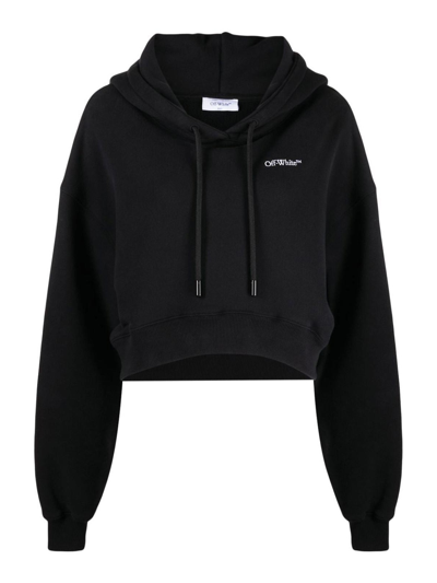 Off-white Cropped Sweatshirt In Black