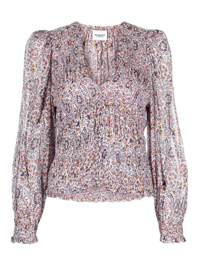 Isabel Marant Étoile Floral Print Blouse In Red