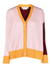 MARNI KNITTED EMBROIDERED CARDIGAN