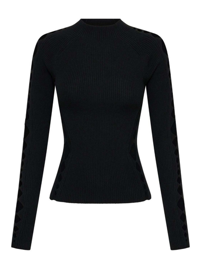 Dion Lee Harness Skivvy Knitted High-neck Top In Black