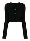 Heron Preston Open Front Long-sleeve Cardigan In Black