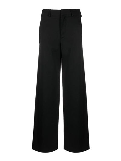 Mm6 Maison Margiela Pinstripe Cropped Trousers In Black