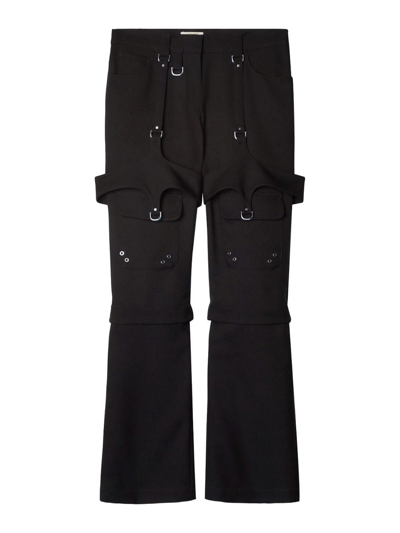 Off-white Black Stretch Polyester Blend Cargo Pant