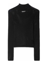 OFF-WHITE OPEN-KNIT TURTLENECK