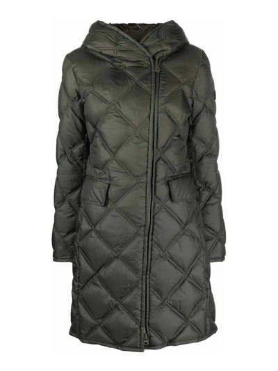 Peuterey Hooded Quilted Coat In Black