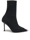 ALEXANDER MCQUEEN SLASH KNIT MM ANKLE BOOTS