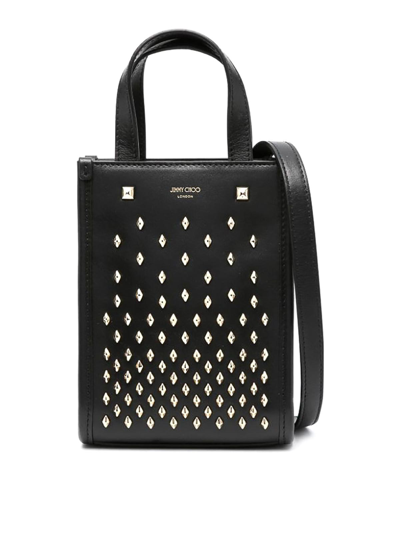 Jimmy Choo Studded Two-way Bag In Black