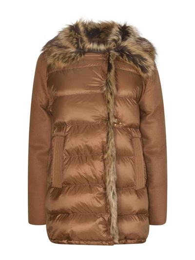 Fay Padded Coat In Marrón Claro