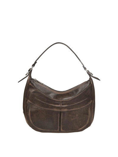 Orciani Leather Bag In Brown