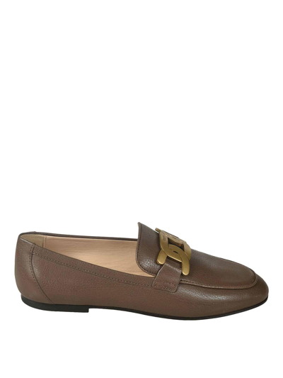 Tod's Flat Shoes In Brown