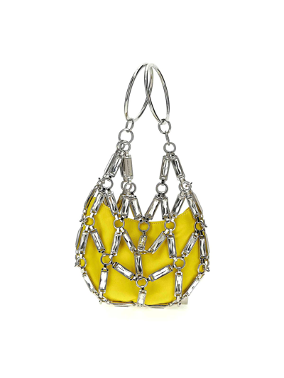 Dsquared2 Cage Crystal-embellished Bag In Yellow